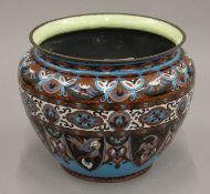 An Oriental cloisonne planter. 27 cm diameter.