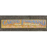 A fairground sign. 180.5 cm long.