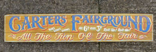 A fairground sign. 180.5 cm long.