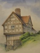 JOHN CORDER, The Gatehouse Stokesay Castle Near Ludlow, watercolour, inscribed,