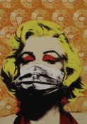 DEATH NYC, Marilyn Monroe Masked, limited edition print, numbered 61/100, framed and glazed.
