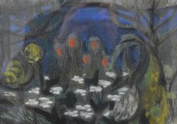 IRINA HALE (born 1932) British, Forest Flowers, pastel on paper, framed and glazed. 34 x 24 cm.