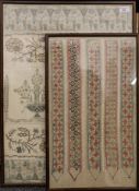 Two 19th century tapestries, one of Gallipoli Borders, the other of a Turkish Trouser Leg,