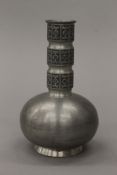 A Haugrud Norway pewter vase. 17 cm high.