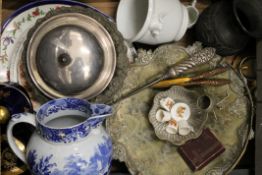 A quantity of miscellaneous porcelain, silver plate, etc.