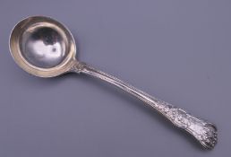 A silver ladle. 18.5 cm long. 83.3 grammes.