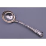 A silver ladle. 18.5 cm long. 83.3 grammes.