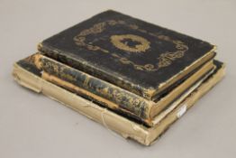 Four late 19th century books of engravings, etc.