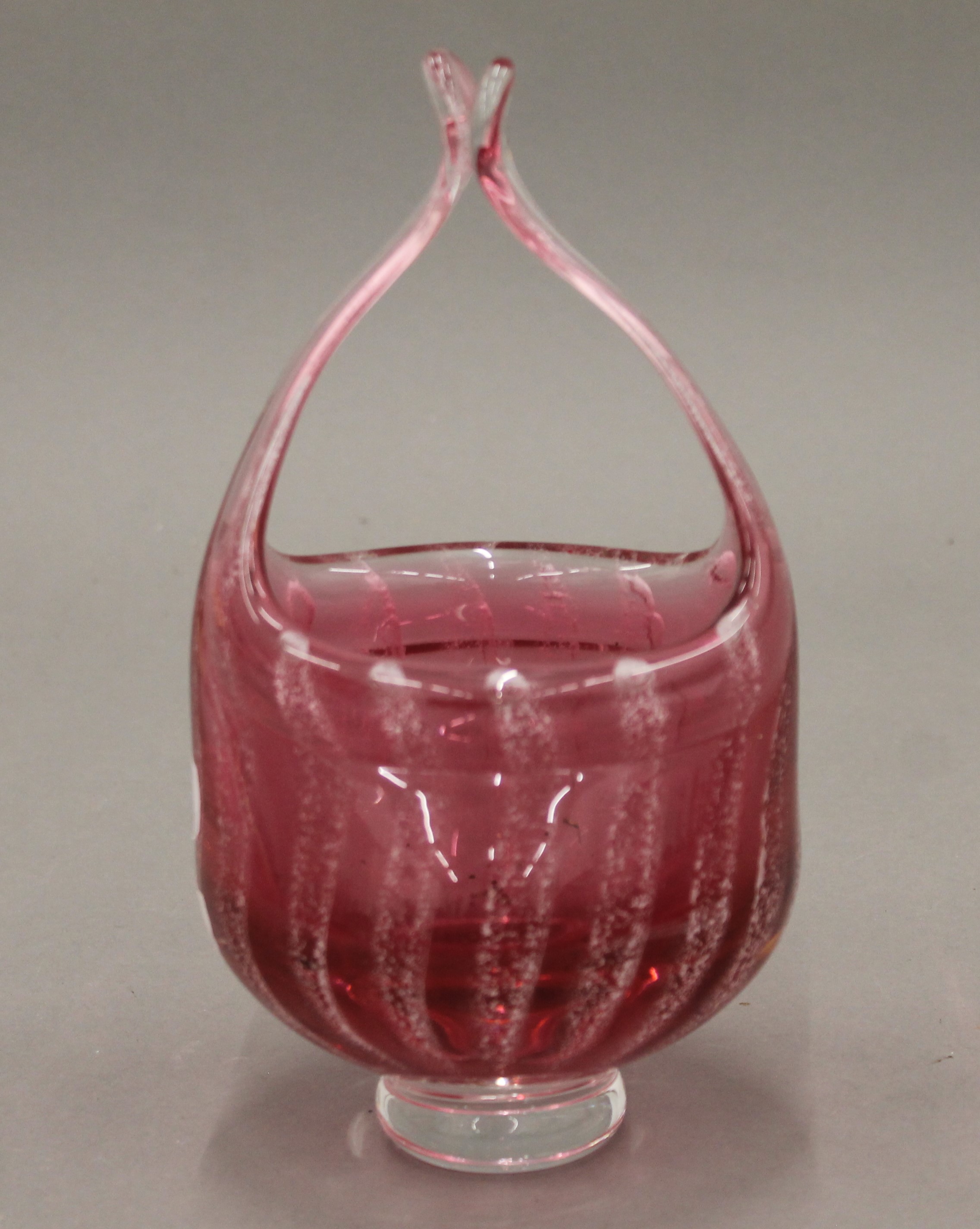 A Bohemian glass vase. 25 cm high.