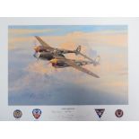Robert Taylor "Eagles Squadron Scramble" signed limited edition print by Peter Townsend, "Phantom