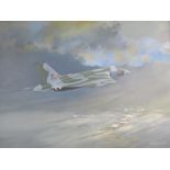 Ronald Freeman "Last flight to Winthorpe", Avro Vulcan XM494, oil on canvas signed and dated 08,