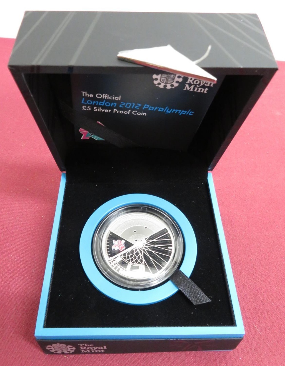 Royal Mint The Official London 2012 Paralympic £5 Silver Proof coin, in case