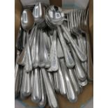 Set of Housley beaded Old English pattern stainless steel cutlery for six covers, 48pcs