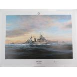 Geoff Hunt, 'HMS Victory at Trafalgar', three ltd. ed. prints, signed by artist, after Robert Taylor