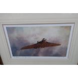Framed and mounted print "Majesty In The Sky" by David C Bell, limited edition no. 12/100 XH558,