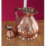 Victorian copper two gallon measure, with brass plaque for L Lumley & Co America Square London,