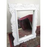 Next white finish bathroom mirror H78cm W57cm D19cm, a Meakin Ironstone china wash bowl and a