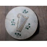 Irish Bodhrán drum with baton and case