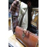 Nurseys Gents sheepskin coat, a mink stole and a gents brown leather briefcase (3)