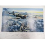 Robert Bailey "Breakthrough at Casino" P40 over Monte Casino-May 1944 Group, Limited Edition print