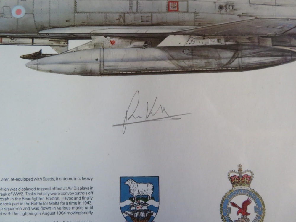 Two framed squadron prints of Phantom Aircraft, 23 and 43 Squadrons, both signed by various crew - Image 3 of 3