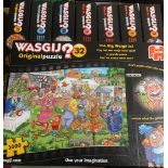 Collection of Wasgij Back to, What if & Mystery 1000pce jigsaw puzzles unopened, not checked for