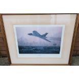 Framed and mounted print "Defence by Deterrent" by John Peirson Signed by the Artist (67cm x 82cm)