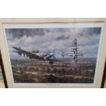Framed and mounted print "Friendly Ordnance" by Ronald Wong, limited edition no. 218/1000, signed by