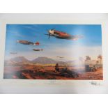 Nicholas Trudgian "Deserts Victory Me 109Fs Over The Liyan Desert" artist signed limited edition