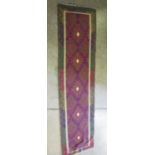 Kelim runner of multicoloured design (300cm x 80cm)