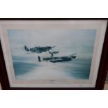 Framed print "Memorial Flight", by Robert Taylor, signed by the artist (60cm x 78cm)