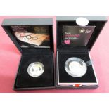 Royal Mint The Official London 2012 Handover to Rio Olympic £2 Silver Proof Coin, & 2008 UK