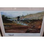 Framed and mounted print "Combat Rescue" by Philip E West, limited edition no. 56/250, signed by the