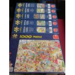 Six Jan van Haastern 1000 pc jigsaws, unopened, not checked for completeness (6)