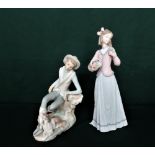 Lladro figurine 7644 "Innocence In Bloom", in original box, H25cm and Lladro figurine 4659 Country