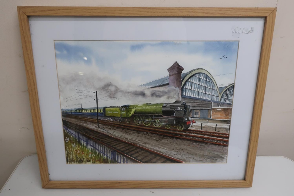 J Pearson, "Tornado at Darlington" watercolour signed and dated 2015" (30cm x 40cm) - Image 2 of 3