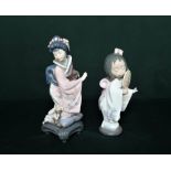 Lladro figurine 1447 "Michiko" in original box, H22cm (A/F) and Lladro figurine 6232 "Oriental