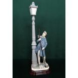 Lladro figurine 5205 "El Farolero" in original box. H50cm, including base. (A/F)