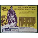 Cinema foyer posters "Herod The Great", "Call Girls Of Rome" printed in England by Studio Torron (