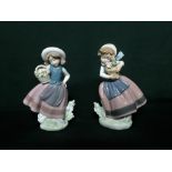 Lladro figurine 5223 "Spring Is Here" in original box, H17cm and Lladro figurine 5221 "Sweet