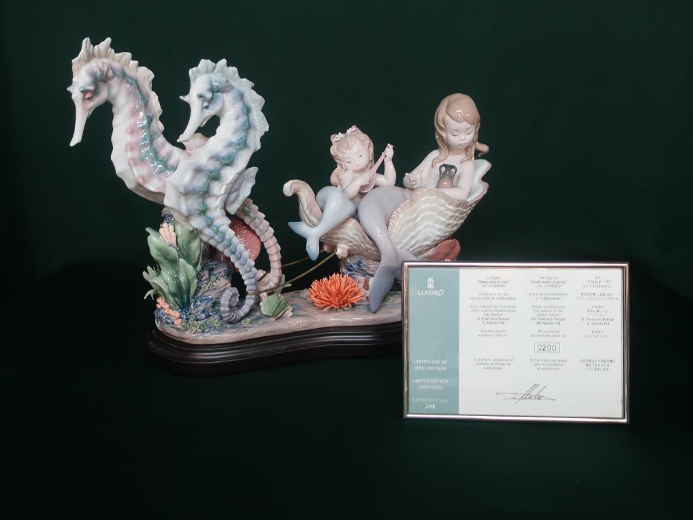 Lladro figurine 6929 "Underwater Journey" Limited Edition Number 200/1000, in original box with