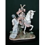 Lladro figurine 1777 "Farewell Of The Samurai", in original box. H46cm, including base. (A/F)