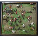 Scale 1:32nd diorama of the defence of Rorke's Drift Jan 22nd-23rd, 1879 showing 24th regiment and