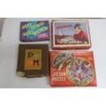 Collection of board games including PM, Jusso, Sorry, Chasing Mount, Careers, jigsaw puzzles,