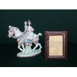 Lladro figurine 1472 "Valencian Couple On Horse" Limited Edition Number 75/3000, with signed and