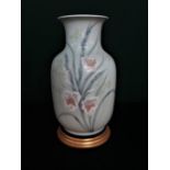 Lladro Vase 1587 ''Vase Gladiolus'', in original box. H37cm, including base.