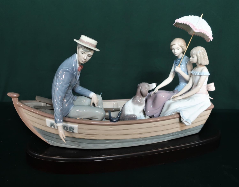 Lladro figurine 5343 "Love Boat" Limited Edition Number 1419/3000, in original box. H20cm, including