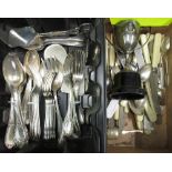 Part canteen of cutlery, other 1930s tea knives and dinner knives and a plated trophy cup