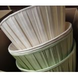 Eleven pleated cotton and other standard lamp shades (2 boxes)
