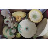Collection of Carlton ware yellow leaf moulded bowls, drainers, crescent dishes, etc (20)